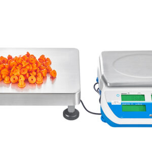 Adam CDT Duel Counting scales with secondary weighing device, in isometric view with white background. Viewed from the front